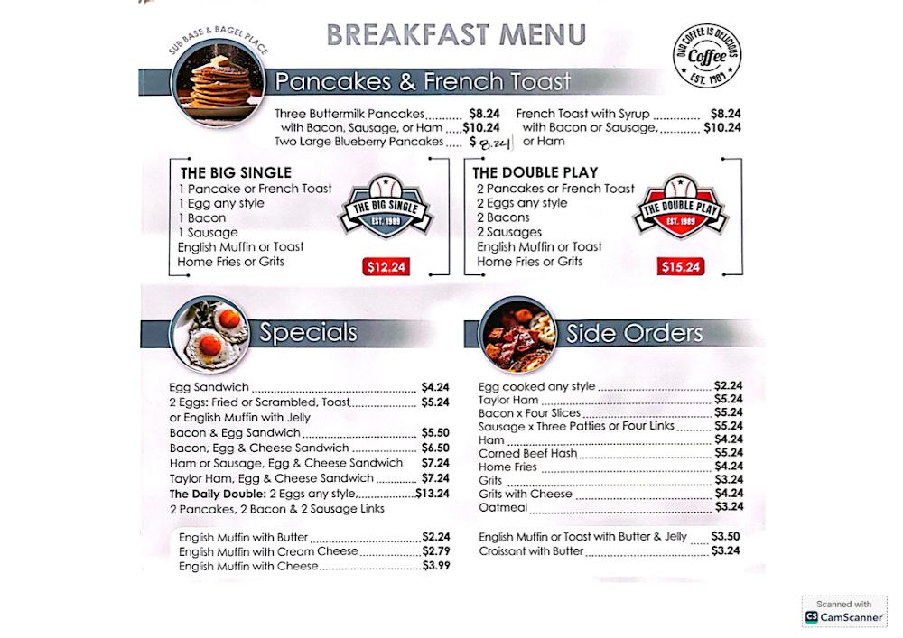 Sub Base & Bagel Place Menu image 1