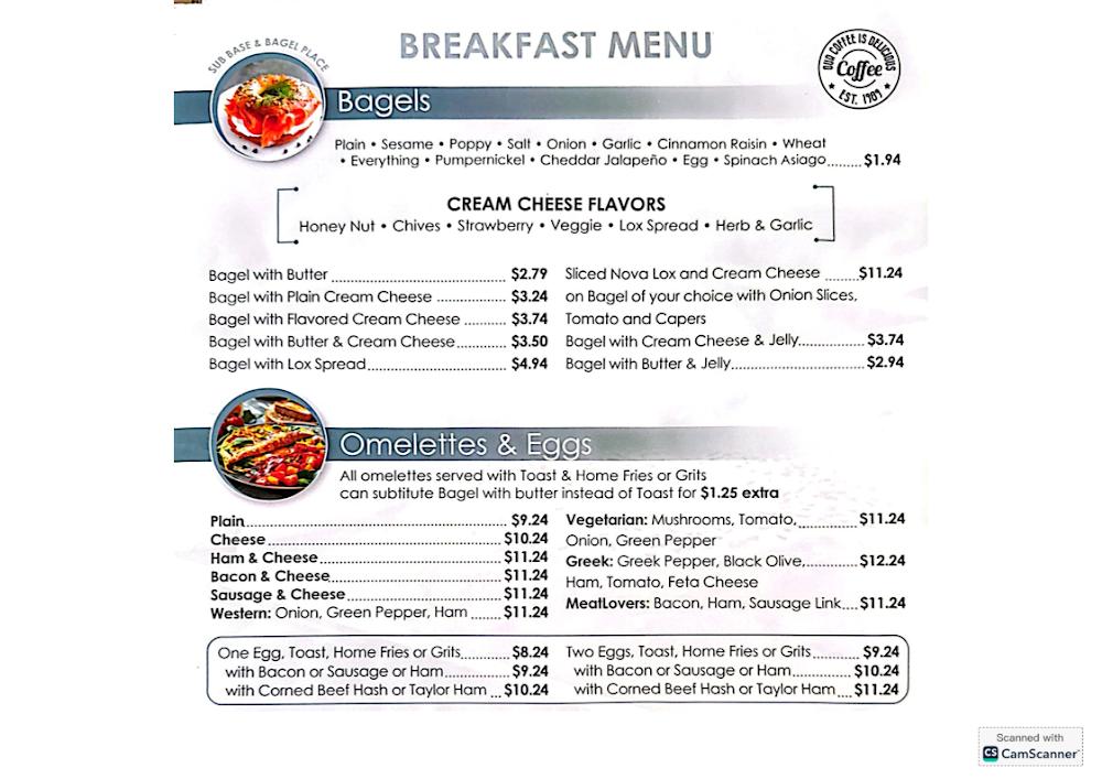 Sub Base & Bagel Place Menu image 3