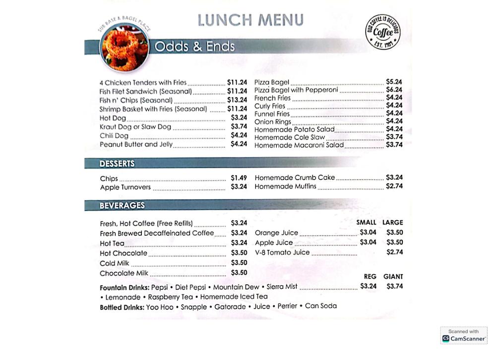 Sub Base & Bagel Place Menu image 4